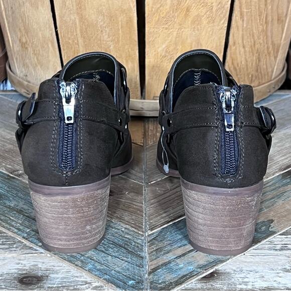 Carlos by Carlos Santana Pointer Harness Brown Faux Suede Zip Ankle Boot Women 8 - Picture 6 of 12